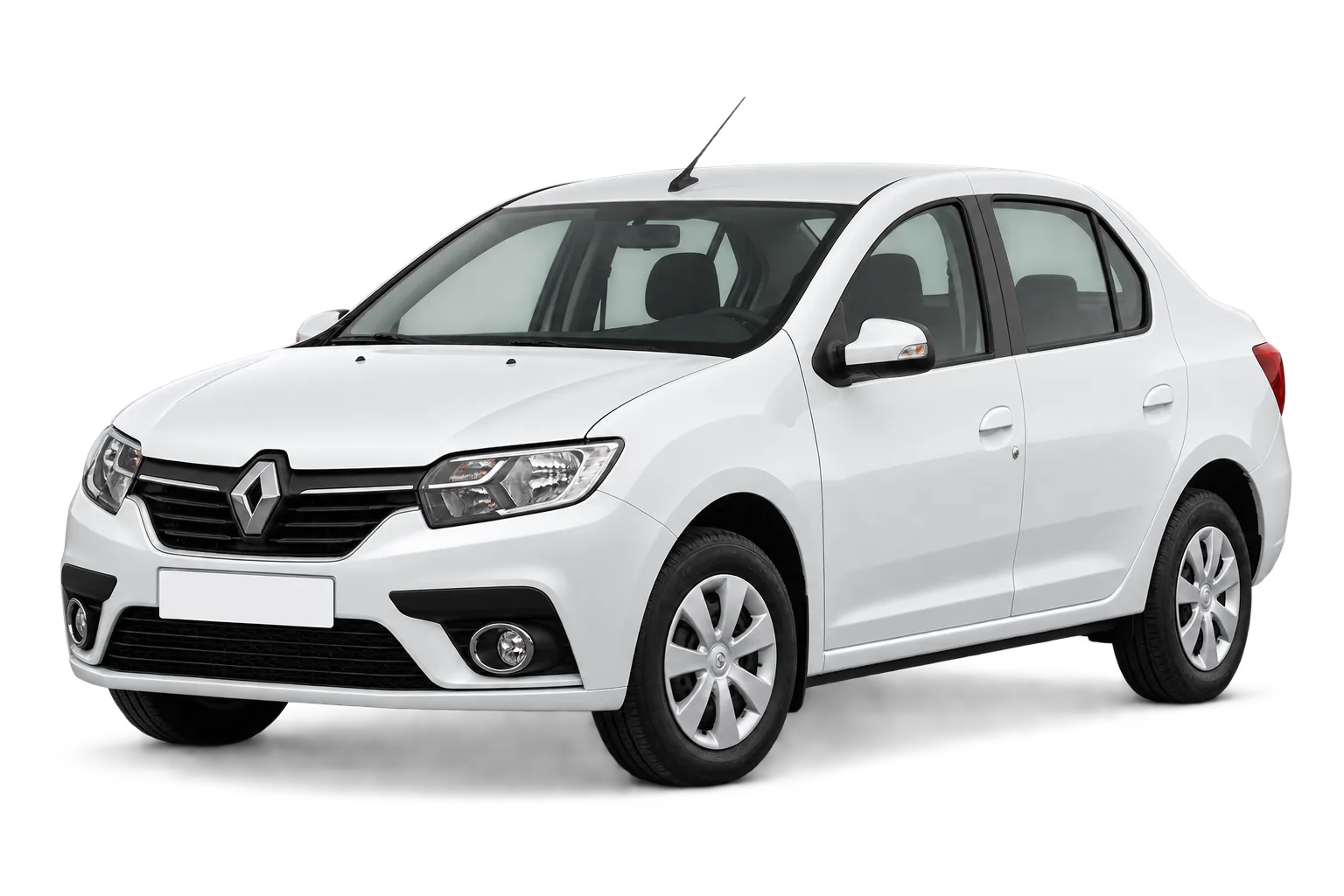 Renault Logan, белый автомобиль
