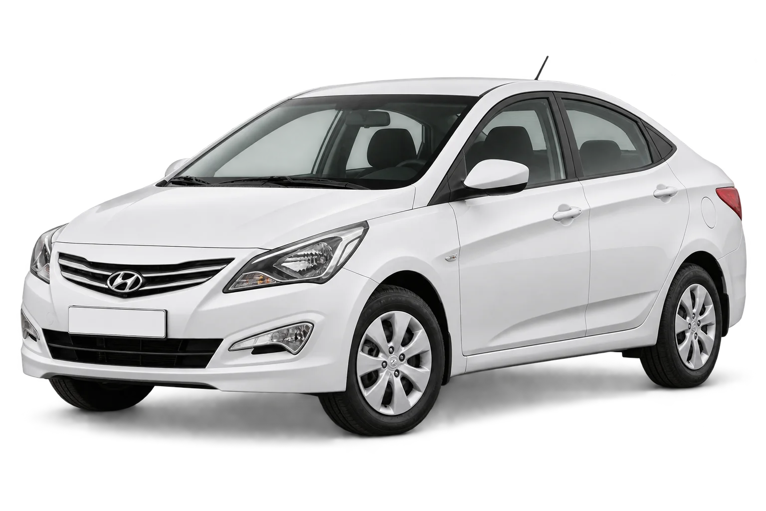 Hyundai Solaris, белый автомобиль